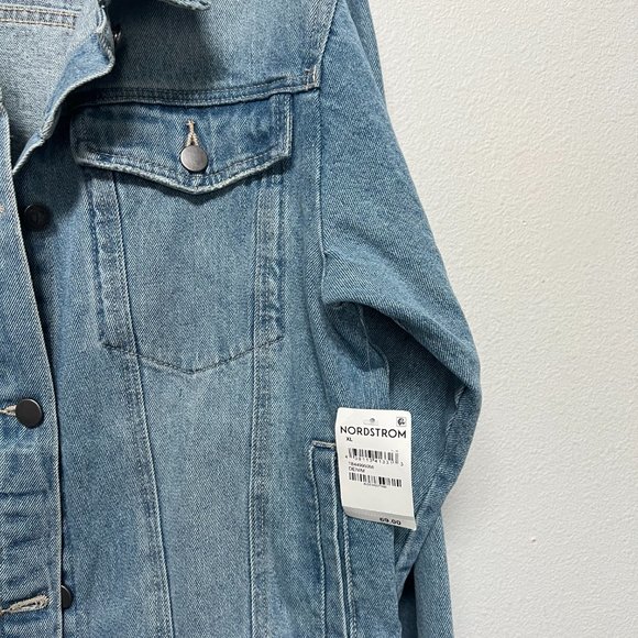 Light Blue Denim Jean Jacket from Nordstrom's, size XL - Picture 3 of 4